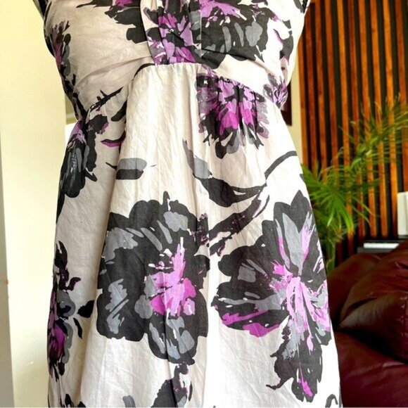 Lori M Collection Maxi Dress Women's Size XL Floral Lavender Strapless Lined - Picture 7 of 12
